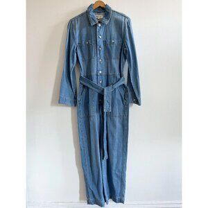 Madewell Denim Belted Long-Sleeve Coverall Jumpsuit NWOT